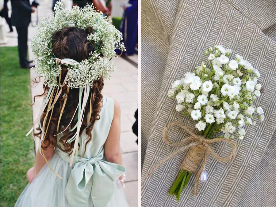 baby breath boutonieres