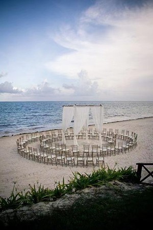 spiral wedding ceremony seating