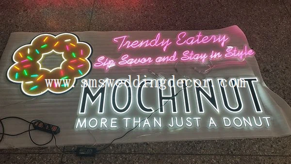 neon light sign board