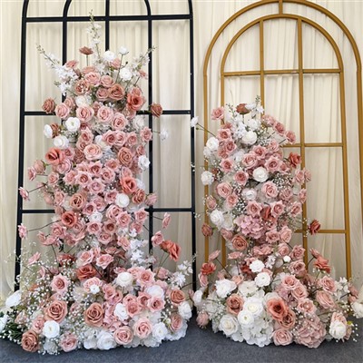 Lush Light Pink Flower Arch